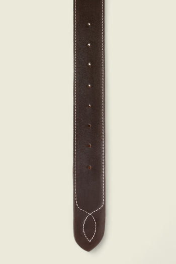 Sepia embroidered belt