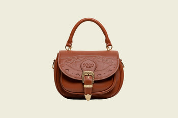 sac compact en cuir premium au style western rock