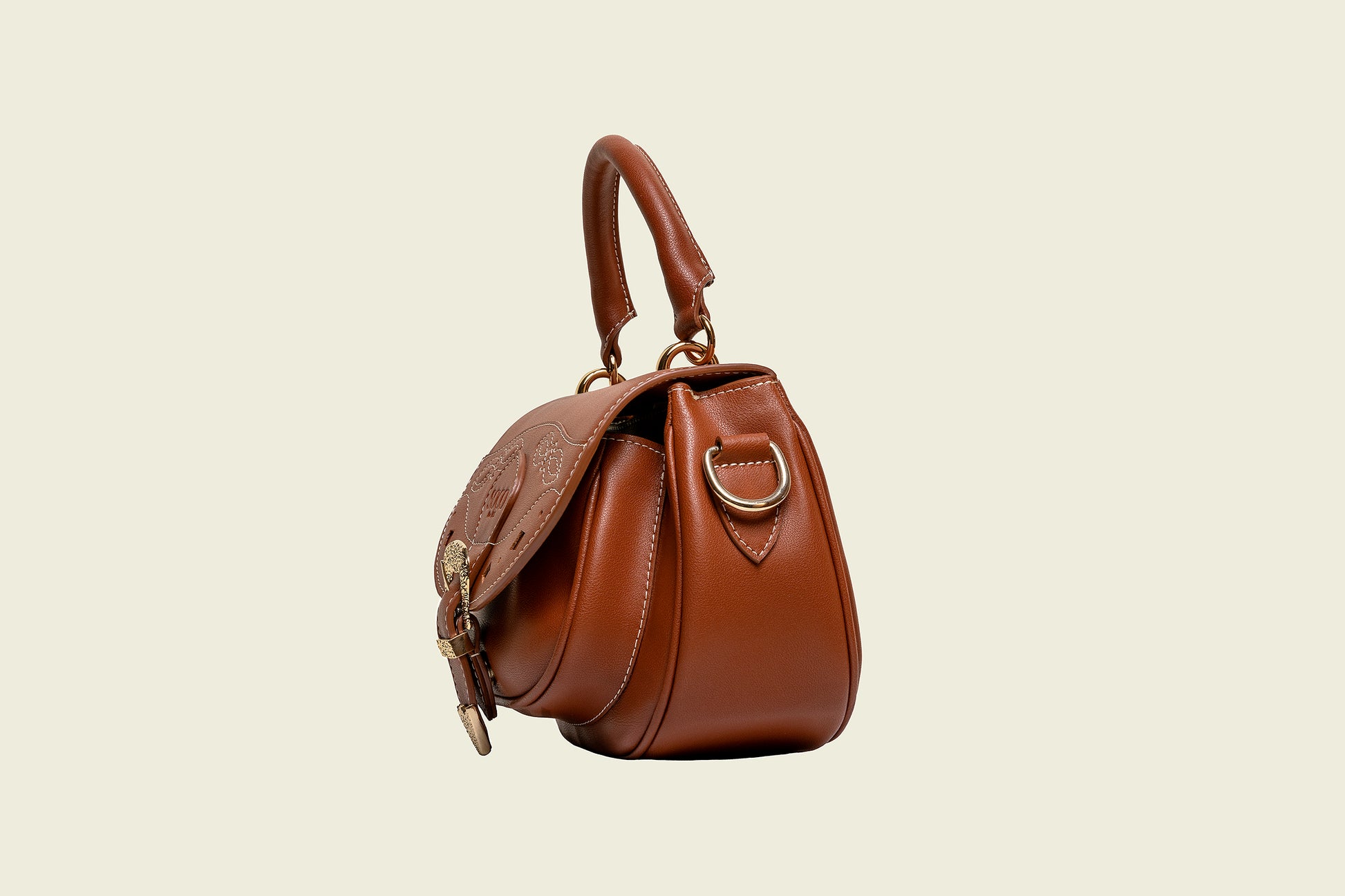 sac compact en cuir premium au style western rock